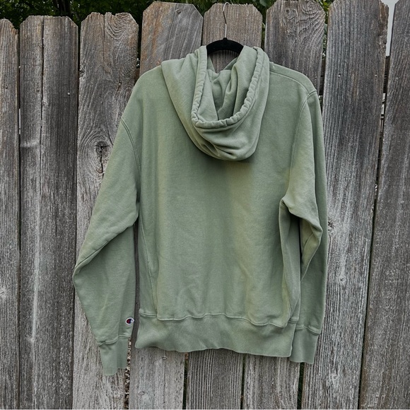 Champion Vintage Reverse Weave Hoodie in Sage Green Men’s Medium - Picture 5 of 9